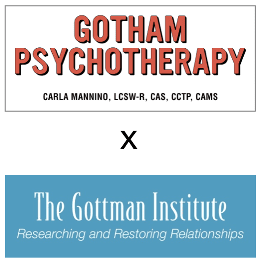 A picture of the logos for gotham psychotherapy and the gottman institute.